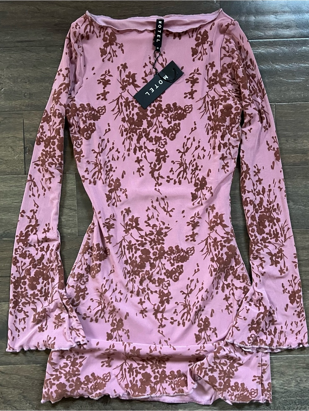 NWT Motel Rocks Velvet Floral Dress